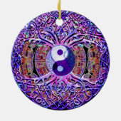 Yin Yang Tree of Life Keramisch Ornament (Achterkant)