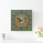 Yin Yang Tree of Life Leather Kijk Vierkante Klok (Huis)