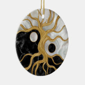Yin Yang Tree of life - Marbles and Gold Keramisch Ornament (Rechts)