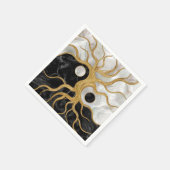 Yin Yang Tree of life - Marbles and Gold Servet (Hoek)