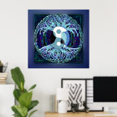 Yin Yang Tree of Life Poster (Thuiskantoor)