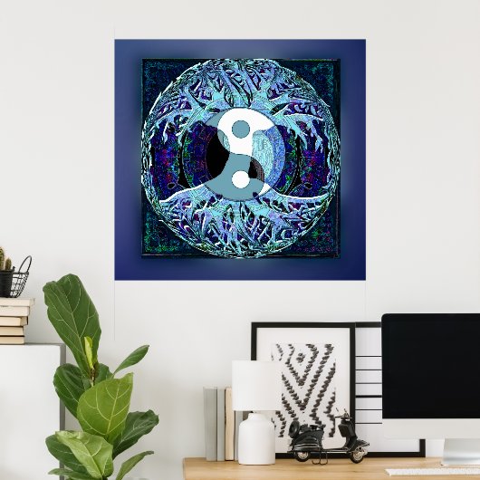 Yin Yang Tree of Life Poster (Thuiskantoor)