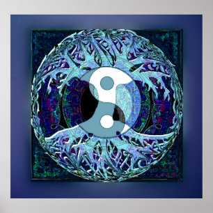 Yin Yang Tree of Life Poster