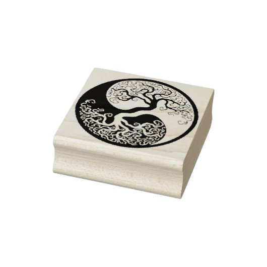 Yin Yang Tree of Life Rubberstempel (Stempel)