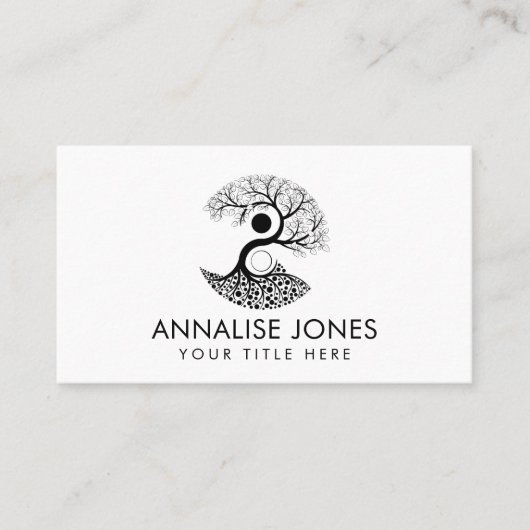Yin Yang Tree of life Visitekaartje (Voorkant)