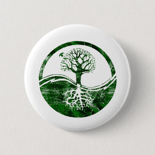 Yin Yang Tree Ronde Button 5,7 Cm