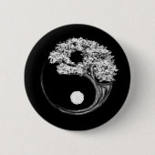 Yin Yang Tree Ronde Button 5,7 Cm (Voorkant)