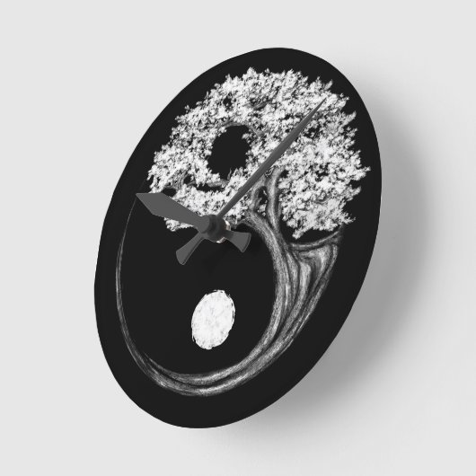 Yin Yang Tree Ronde Klok (Hoek)