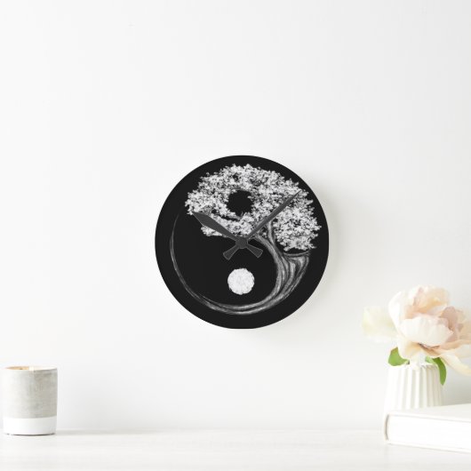 Yin Yang Tree Ronde Klok (Huis)