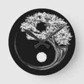 Yin Yang Tree Ronde Klok (Voorkant)