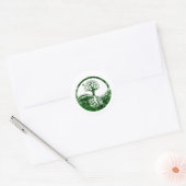 Yin Yang Tree Ronde Sticker (Envelop)