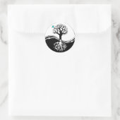 Yin Yang Tree Ronde Sticker (Tas)