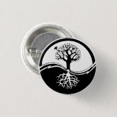 Yin Yang Tree Round Button (Voorkant /achterkant)
