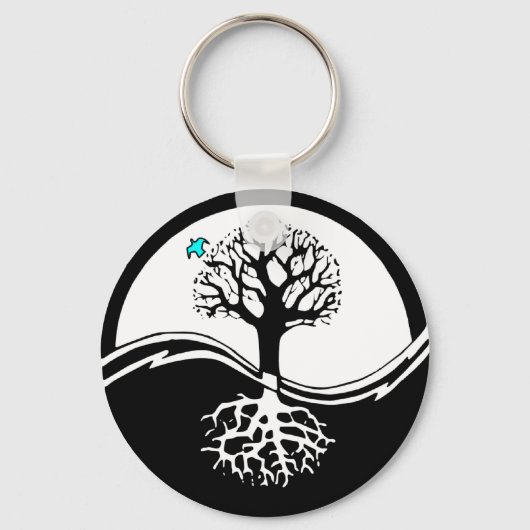 Yin Yang Tree Sleutelhanger (Voorkant)