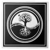 Yin Yang Tree Tile Tegeltje (Voorkant)