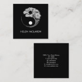 Yin Yang Tree Vierkante Visitekaartje (Voorkant / Achterkant)