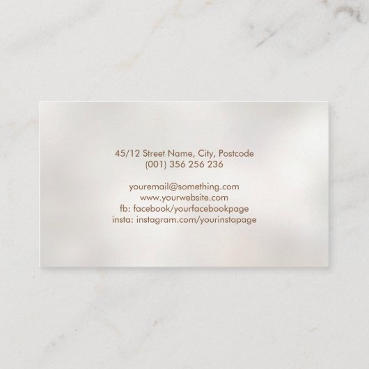 Yin Yang Tree Visitekaartje (Achterkant)