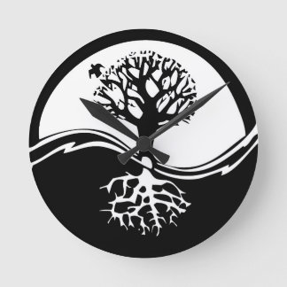 Yin & Yang Trees Ronde Klok
