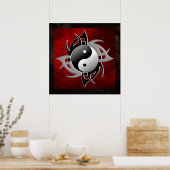 YIN YANG TRIBAL 3D POSTER (Keuken)