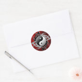 YIN YANG TRIBAL 3D RONDE STICKER (Envelop)