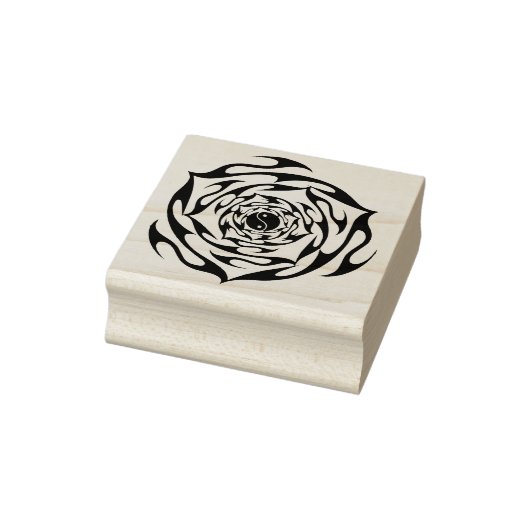 yin yang tribal roos kunststempel rubberstempel (Stempel)
