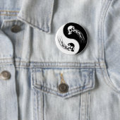 Yin Yang Tribal Skull Ronde Button 5,7 Cm (In situ)
