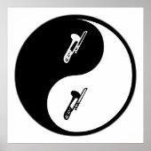 Yin Yang Trombone Poster (Voorkant)