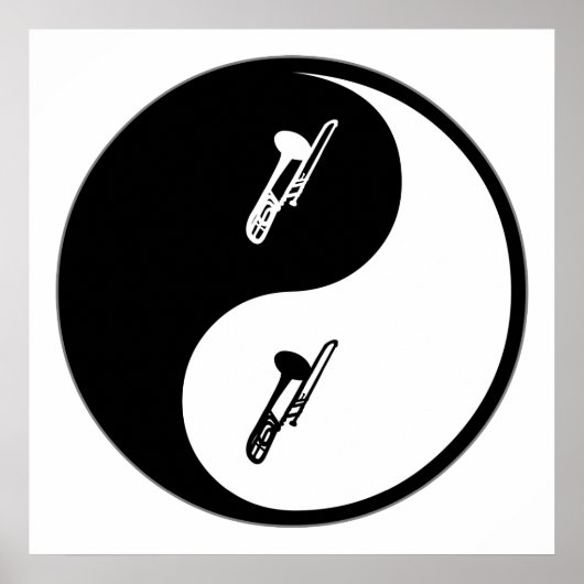 Yin Yang Trombone Poster (Voorkant)