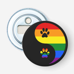 Yin-yang trots button flesopener