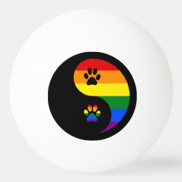 Yin-yang trots pingpongbal