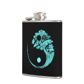 Yin Yang Turquoise Blue Bonsai Tree Japans Heupfles (Links)