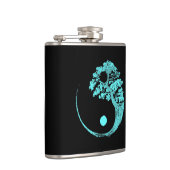 Yin Yang Turquoise Blue Bonsai Tree Japans Heupfles (Rechts)