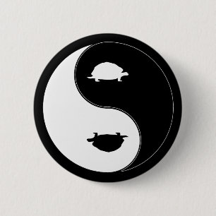 Yin Yang Turtle Ronde Button 5,7 Cm