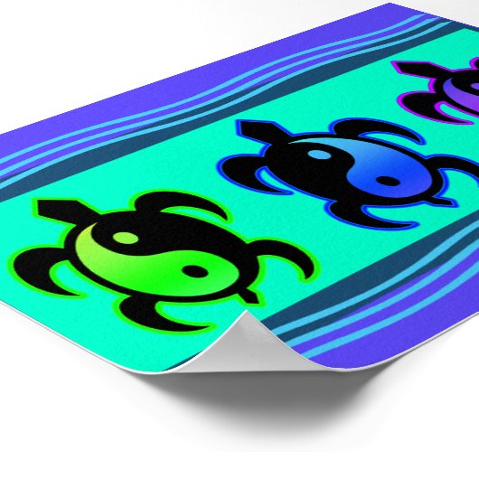 Yin Yang Turtles Poster (Hoek)