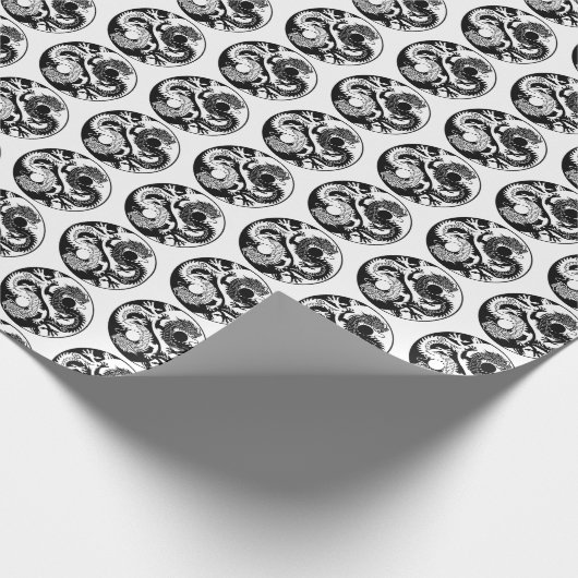 YIN YANG TWEE DRAGONS CADEAUPAPIER (Hoek)