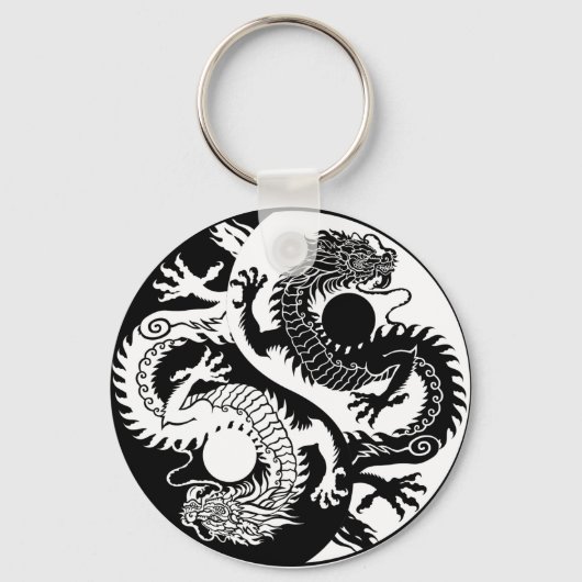 YIN YANG TWEE DRAGONS SLEUTELHANGER (Voorkant)