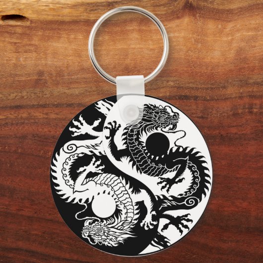 YIN YANG TWEE DRAGONS SLEUTELHANGER (Voorkant)