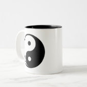 Yin Yang Tweekleurige Koffiemok (Voorkant links)