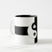 Yin yang tweekleurige koffiemok (Voorkant links)