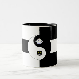 Yin yang tweekleurige koffiemok