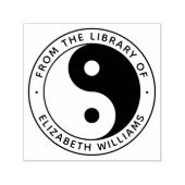 Yin yang uit de bibliotheek van de boekdouanenaam  zelfinktende stempel (Design)