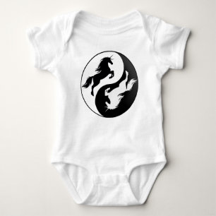 Yin Yang Unicorn Baby One Piece Romper