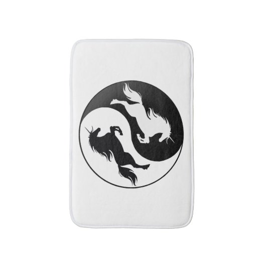 Yin Yang Unicorn Bath Mat (Voorkant Verticaal)