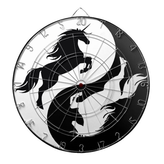 Yin Yang Unicorn Dart Board Dartbord (Voorkant)