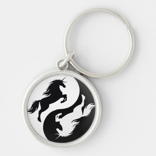 Yin Yang Unicorn Sleutelhanger (Voorkant)