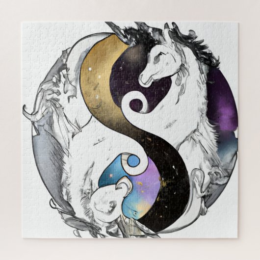 Yin Yang Unicorns Legpuzzel (Verticaal)