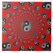 Yin Yang Universe Ceramic Tile Trivet Tegeltje (Voorkant)
