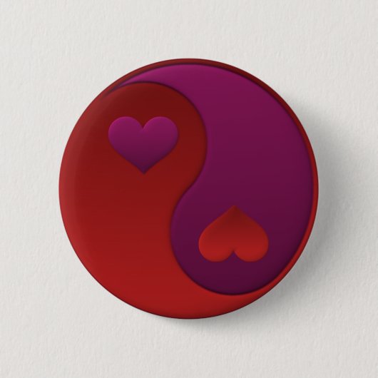 Yin Yang Valentijn Button (Voorkant)