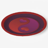 Yin Yang Valentijnse Papieren Bordje (Gekanteld)