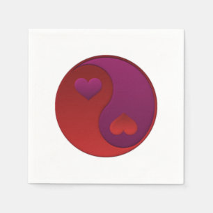 Yin Yang Valentijnse Servet
